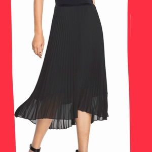 Black Pleated Midi Skirt White House Black Markt